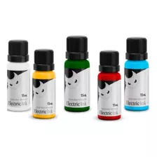 Set 5 Tinta Tatuagem Electric Ink Coloridas 15ml Tattoo