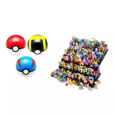 24 Pokemons Aleatorios + 3 Pokebolas Vermelha/azul/preta