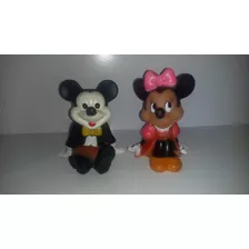 Bonecos Casal Vinil Mickey E Minnie Antigos