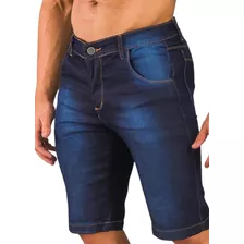 Bermuda Jeans Preta Black Piano Masculina Shorts Slim