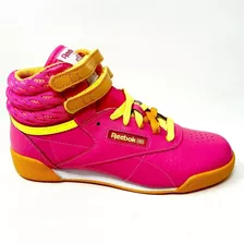 Original Mujer Tenis Rbk Classic Freestyle Rosa Y Naranja Ts