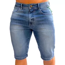 Bermuda Jeans Masculina Com Elastano Premium