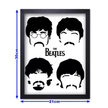 Quadro Com Moldura Decor Beatles 87 Tamanho A4 30x21cm