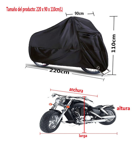 190t Xxl  Fundas Para Motos Proteccin Lluvia/polvo/uv/agua Foto 3