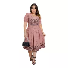 Vestido Midi Boneca Godê Evangelico Femenino Rodado Promoção