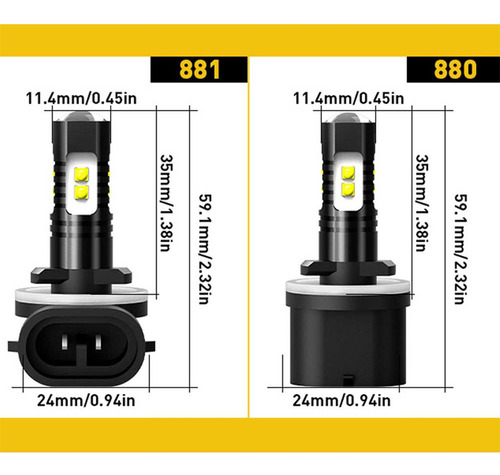 Kit De Focos Led 9005 9006 880 Para Pontiac Aztek 2001-2005 Foto 9