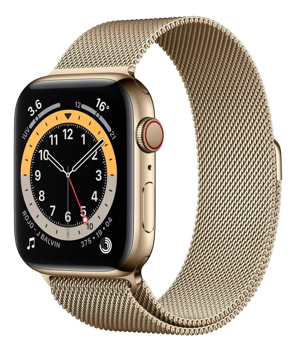 Apple Watch  Series 6 (gps+cellular) - Caixa De  Aço Inoxidável Dourado De 44 Mm - Pulseira Estilo Milanês Dourado