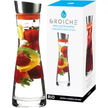 Jarra De Agua De Vidrio Grosche Rio E Infusor De Bebida 1000