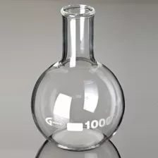 Balón De Vidrio De 1000 Ml, De Fondo Plano Marca Glassco