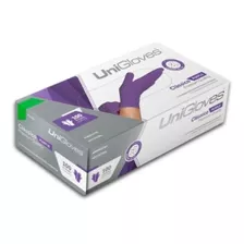 Luvas Descartáveis Unigloves Clássico Cor Violeta Tamanho Pp De Látex Com Pó X 100 Unidades 