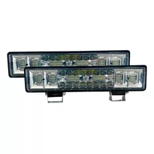 Par Barras 56 Hiper Leds 30cm Estrobo Luz Blanca Y Ámbar