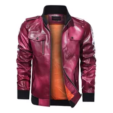 Chaqueta Y Para Hombre, Color Puro, Con Cremallera, Cuello A