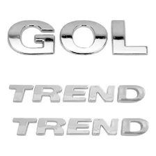 Emblema Letreiro Nome Gol Trend Cromado