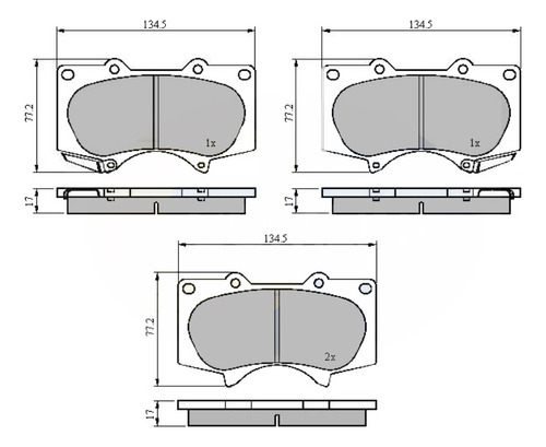 Pastillas Freno Toyota Sequoia 2001-2007 Delantero Foto 2