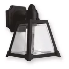 Farol Colonial Plástico De 4 Caras Negro Abierto