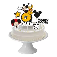 Topo - Topper - Decoração De Bolo - Mêsversário Mickey Mouse
