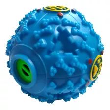 Brinquedo Bola Com Som E Porta Petisco - Resistente - Grande Cor Azul