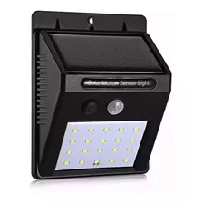 Solar Sensor Wall Light Luminária Impermeável Fotovoltaica Cor Preto 110v/220v (bivolt)