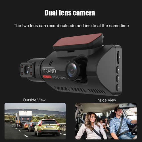 2024 Cmara Dash Cam Hd Vdeo Frontal Automvil Doble Lente Foto 3