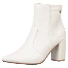 Bota Bico Fino Feminina Fashion Scarpin Coturno Salto Grosso