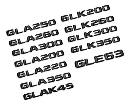 3d Abs Trunk Badge Sticker Glk 200 Para Mercedes- Benz X15