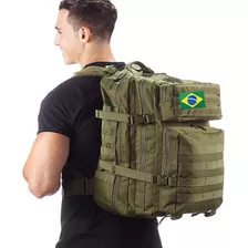 Mochila Tatica Militar 50l Com Barrigueira E Presilha Peito