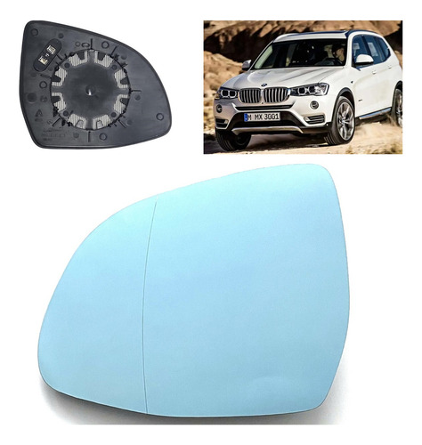 Luna Espejo Azul Izq Compatible Con Bmw X3 2014-2023 Foto 2