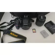  Nikon Kit D3400 + Lente 18-55mm Vr Dslr Cor Preto