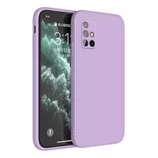 Funda De Samsung A71 Soft Feeling Antishock Lila Resistente