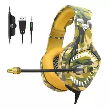 Audifonos Gaming Onikuma K1b Pro Amarillo Camuflado