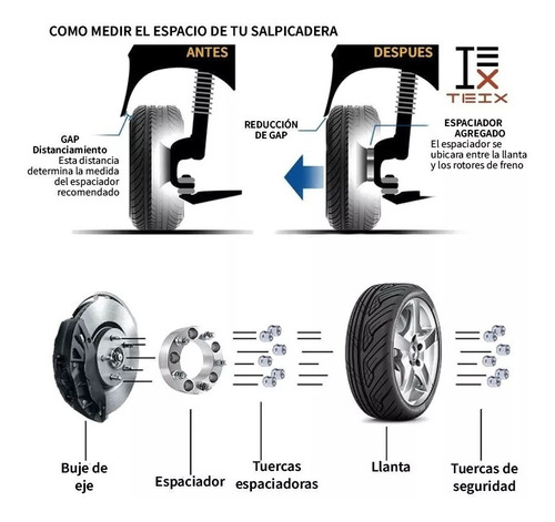 Kit Espaciadores 6x139.7 1.5 Toyota 4runner 1989-2022 Teix Foto 7