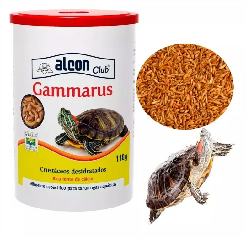Ração Alcon Gammarus 110g Alimento Repteis Petisco Crustáce
