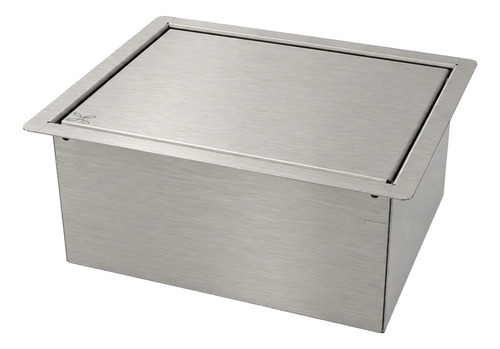 Porta Esponja Inox Embutir 19x15cm Com Tampa Click Inox