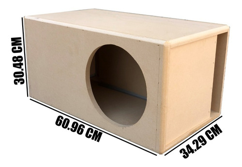 Cajn Subwoofer 10 PuLG Port Laberinto Mdf 18mm 1.6pies 40hz Foto 2