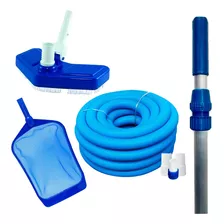 Kit Limpeza Piscina Com Cabo 2m E Mangueira De 4m