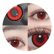 Pupilentes Eye Red Cosplay Para Halloween Disfraz Fiesta