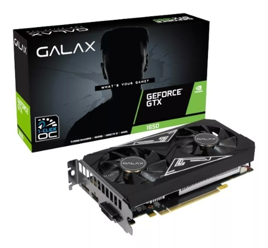 Placa De Vídeo Nvidia Galax Ex Plus Geforce Gtx 16 Series Gtx 1650 65sql8ds93e1 4gb
