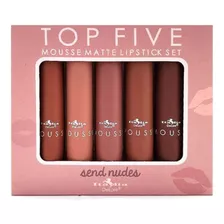 Italia Deluxe Top Five Mousse Matte Lipstick Set Send Nudes