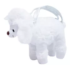 Bolsa Cachorro Poodle Branco 23x23cm - Pelúcia