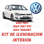 Par De Luz Led Proyector Puerta Logo Original Vw Golf Gti