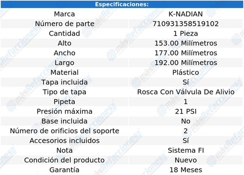 Deposito Anticongelante K-nadian Volkswagen R32 V6 3.2l 04 Foto 3