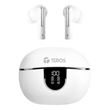 Audífonos Teros Te-8075w, Bluetooth, Tws, Blanco