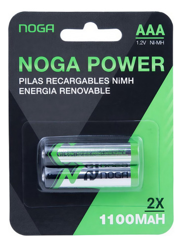 Pilas Recargables Noga Np-aaam 1100b Blister X2 Pilas Aaa