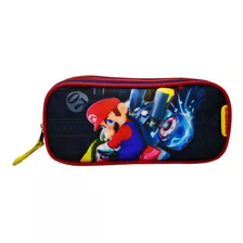 Lapicera Estuche Chenson Mario Bros Kart Mb65722-9 Markt Color Rojo/negro Estampado/liso