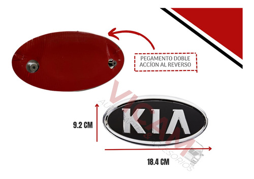 Emblema Kia Autoadherible 18.4 X 9.2 Cm Foto 3