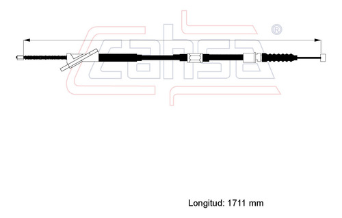 Chicote Cable Freno Trasero Toyota Hilux 2.4l 1990 Foto 2