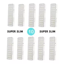 Segurimax Super Slim 36004 Kit 10 Luz De Emergência 30 Leds Cor Branco