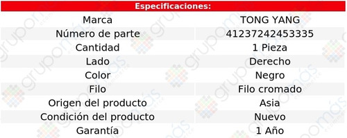 Parrilla Der Negra Filo Crom Renault Megane 99-04 Tong Yang Foto 2