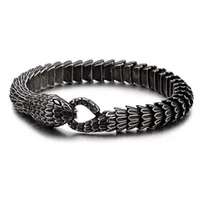 Pulsera Vikingo Diseño Serpiente Escamas Acero Inoxidable