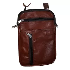 Oferta - Bolsa Piel Café Chocolate, P Monedas Celular Y +